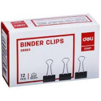 Binder Clip 19 mm 12p (black) Deli 38565